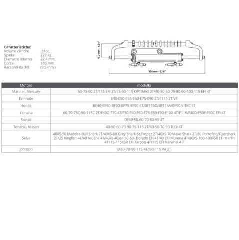 Cilindro idraulico timoneria UC81-OBF